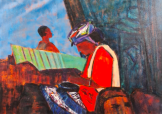 Acryl op doek, Maya Wildevuur, Zuid-Afrika